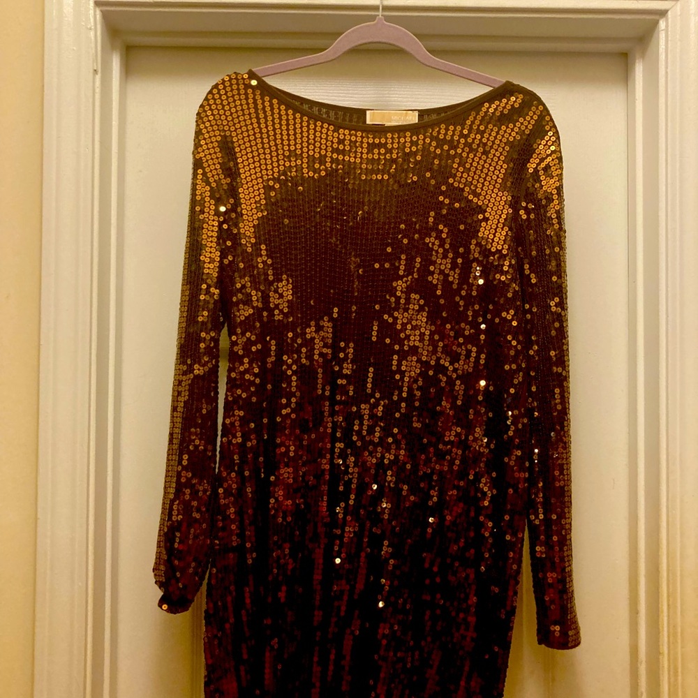 Michael Kors brown sequins dress Size L